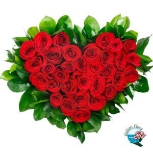 Cuore di rose rosse