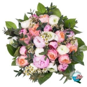 Bouquet di rose e ranuncoli