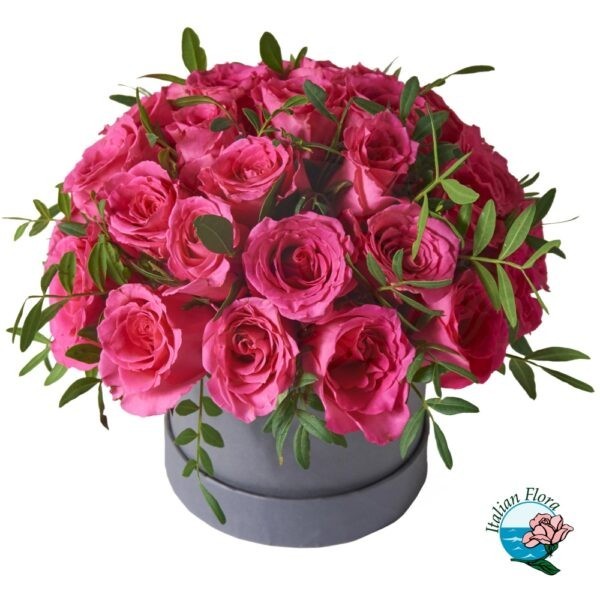 Flower Box di rose fucsia