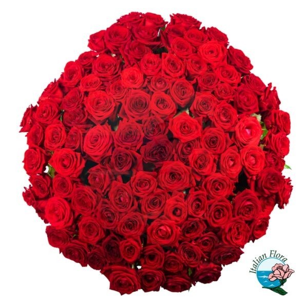 Bouquet con 200 rose rosse